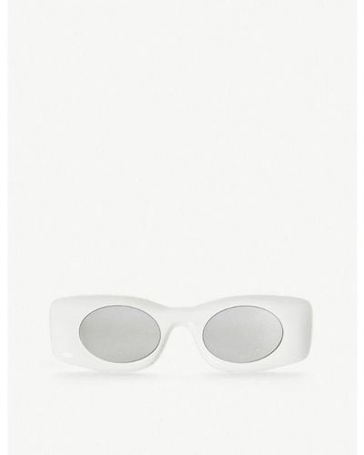 Loewe X Paula's Original Rectangular-frame Acetate Sunglasses - White