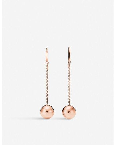 Tiffany & Co. Tiffany Hardwear 18ct Rose-gold Ball Hook Earrings - White