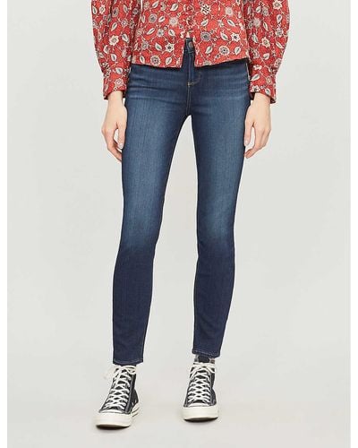 PAIGE Verdugo Ankle Ultra-skinny Mid-rise Jeans - Blue
