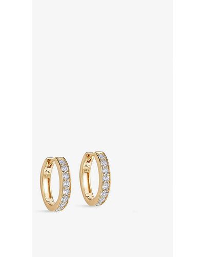 Astley Clarke Polaris Eternity 18ct Yellow Gold-plated Vermeil Sterling Silver And Spinel Hoop Earrings - Metallic