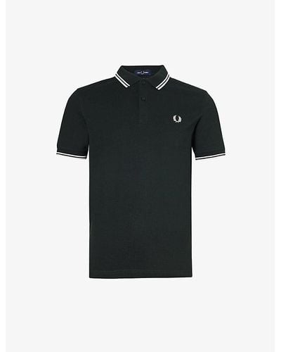 Fred Perry Logo-embroidered Cotton-piqué Polo Shirt X - Black