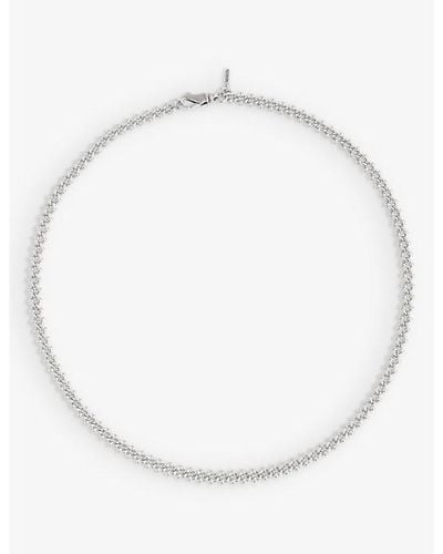 Emanuele Bicocchi Knot-chain Brand-engraved 925 Sterling- Necklace - White