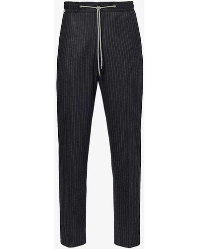 Corneliani Regular-fit Straight-leg Mid-rise Wool Trousers - Blue