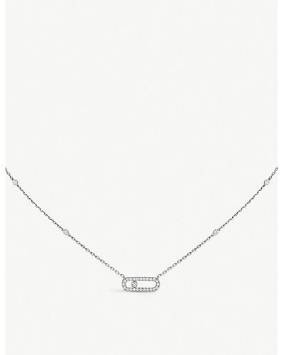 Messika Move Uno 18ct -gold And Diamond Necklace - Natural