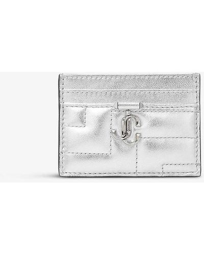 Jimmy Choo Umika Quilted-leather Card Holder - White