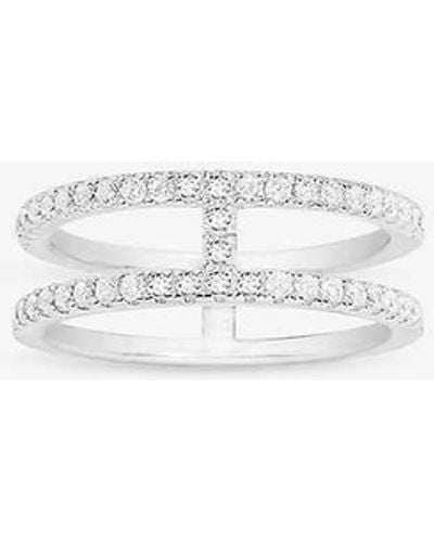 Apm Monaco Croisette Double-band Sterling- And Zirconia Ring - White