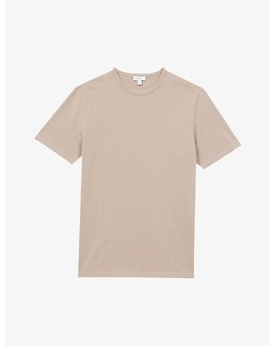 Reiss Melrose Regular-fit Cotton-jersey T-shirt - Natural