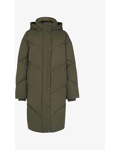 Whistles Tessa Padded Recycled-polyester Puffer Coat - Green