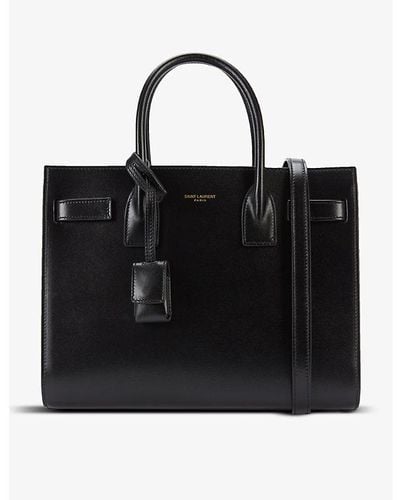 Saint Laurent Sac De Jour Baby Leather Top-handle Bag - Black