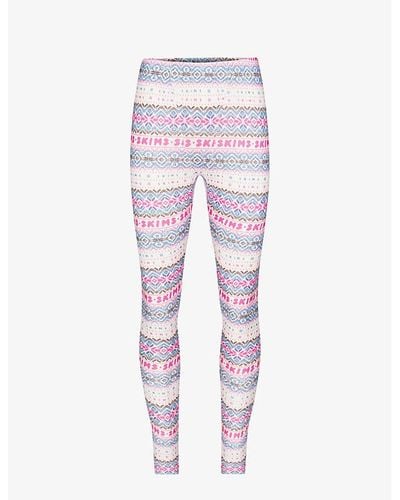 PALM ANGELS Cropped perforated stretch leggings