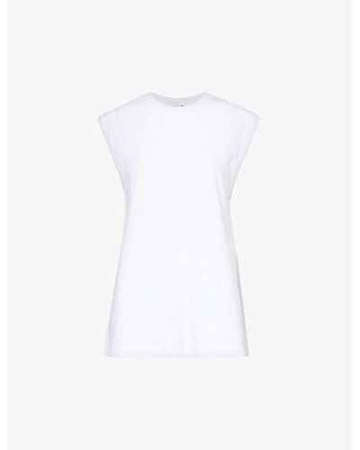 Agolde Raya Muscle Cotton-jersey T-shirt - White