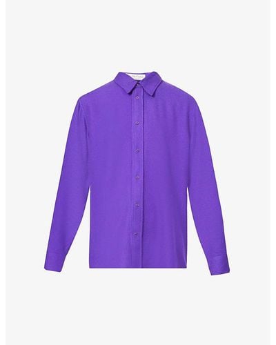 God's True Cashmere Unisex Amethyst Cashmere Shirt X - Purple