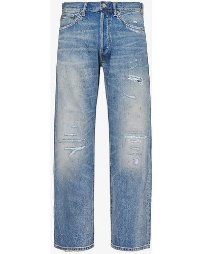 Polo Ralph Lauren Rigid Belt-loop Regular-fit Straight-leg Jeans - Blue