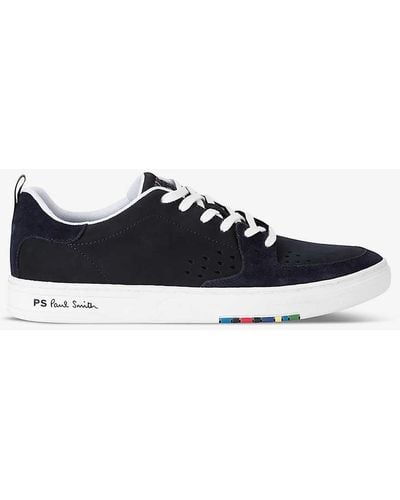 Paul Smith Cosmo Stripe Low-top Suede Trainers - Blue