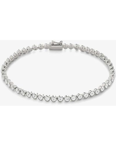 Monica Vinader Tennis Sterling-silver And 0.11ct Diamond Bracelet - Natural