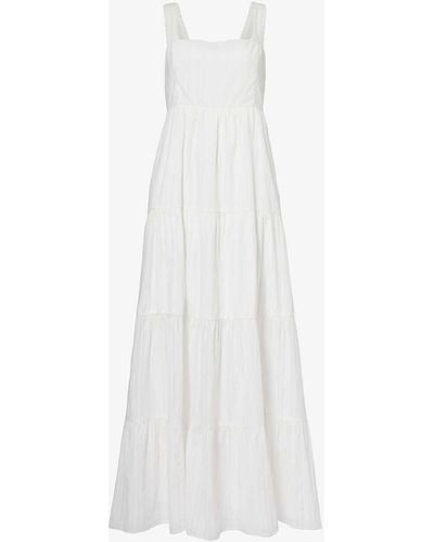 PAIGE Ginseng Tiered Cotton Maxi Dress - White