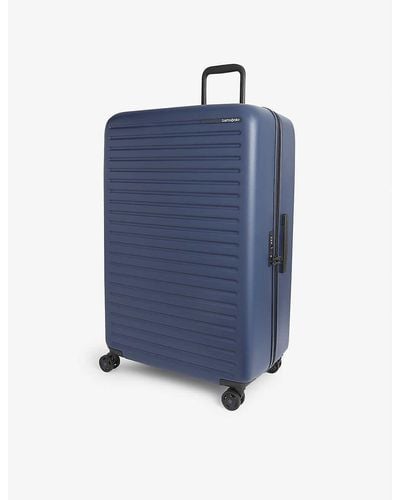 Samsonite Stackd Spinner Hard Case 4 Wheel Cabin Suitcase - Blue
