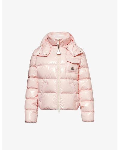 Moncler Andro Brand-patch Shell-down Jacket - Pink