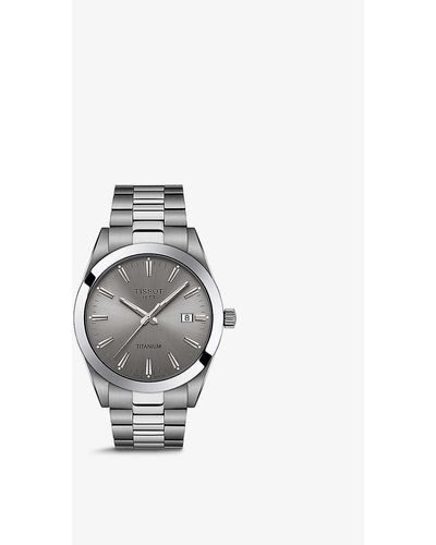 Tissot T1274104408100 Gentleman Titanium Quartz Watch - Grey