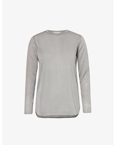 Max Mara Etra Crewneck Relaxed-fit Knitted Top X - Gray