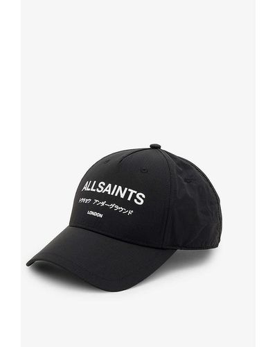AllSaints Logo-embossed Woven Baseball Cap - Black