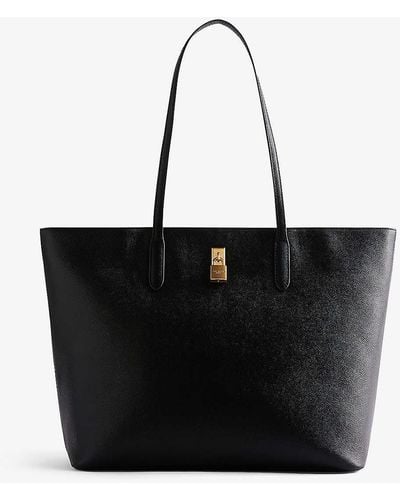 Ted Baker Londonn Padlock-embellished Leather Tote Bag - Black