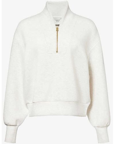 Varley Davidson Relaxed-fit Stretch-woven Sweatshirt - White