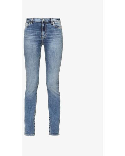 AG Jeans Mari High-rise Straight-leg Stretch-denim Jeans - Blue