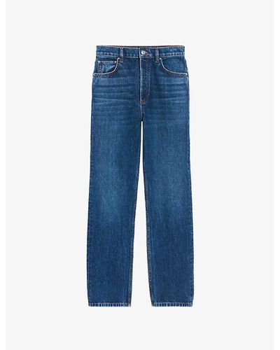 Claudie Pierlot Paros Mid-rise Straight-fit Jeans - Blue