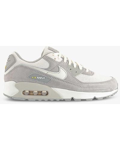 Nike Air Max 90 Mesh And Leather Low-top Trainers - White