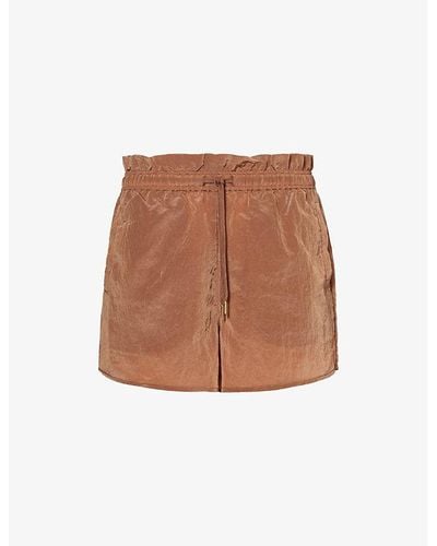 Varley Tulair Elasticated-waist High-rise Shell Shorts X - Brown