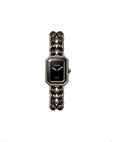 Chanel H6951 Première Édition Originale 18ct Yellow-gold, Steel And Leather Quartz Watch - Black