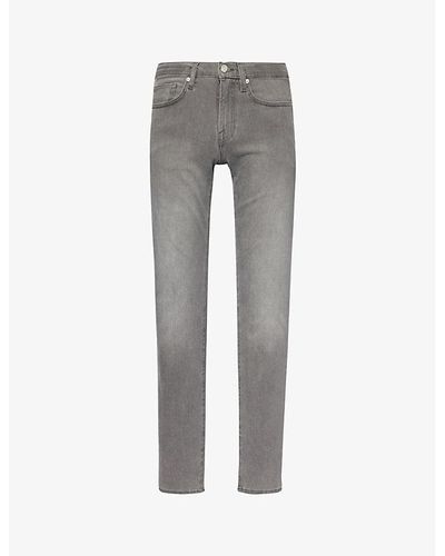 FRAME L'homme Slim Belt-loop Tapered-leg Slim-fit Stretch-denim Jeans - Grey