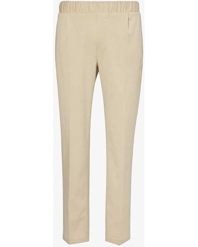 PAIGE Snider Tapered-leg Stretch-woven Trousers - Natural