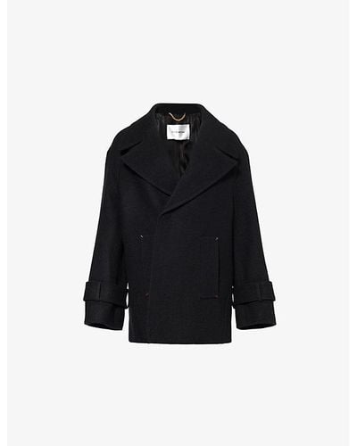 Victoria Beckham Oversized Merino Wool-blend Coat - Black