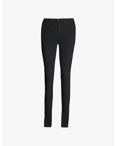 7 For All Mankind Illusion Luxe Skinny High-rise Jeans - Black
