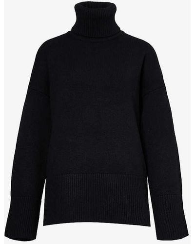 Canada Goose Turtleneck Brand-appliqué Cashmere-blend Knitted Jumper - Black
