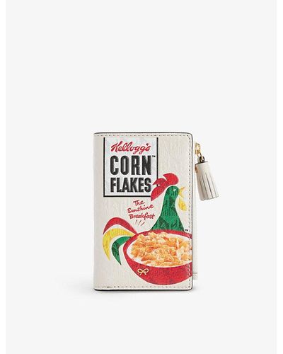 Anya Hindmarch Cornflakes Graphic-pattern Leather Purse - White