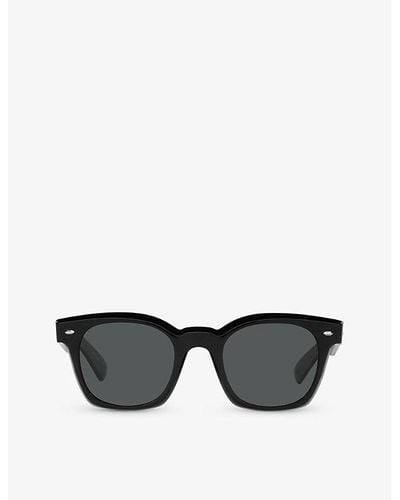 Oliver Peoples Ov5498su Merceaux Square-frame Tortoiseshell Acetate Sunglasses - Black