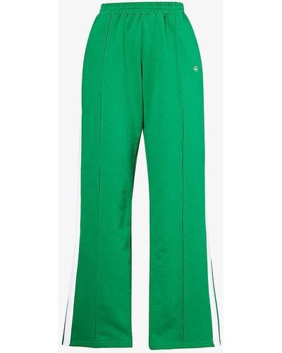 4th & Reckless Fergie Logo-embroidered Cotton-jersey jogging Bottoms X - Green
