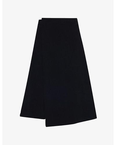 Proenza Schouler Asymmetric Tie-waist A-line Woven Skirt - Black