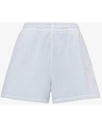 GYMSHARK Everywear Comfort Elasticated-waist Cotton-jersey Shorts X - Blue