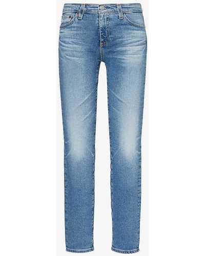 AG Jeans Prima Ankle Skinny-fit Mid-rise Stretch-denim Jeans - Blue