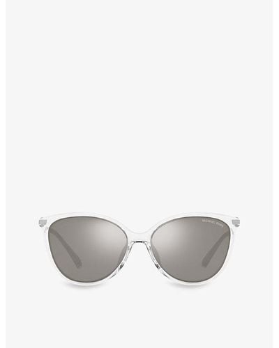 Michael Kors Mk2184u Dupont Cat Eye Injected Sunglasses - Gray