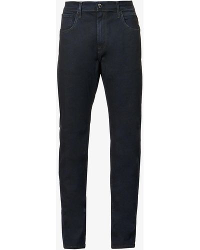 Replay Sartoriale Hyperflex Re-used Brand-patch Slim-fit Stretch Denim-blend Jeans - Blue