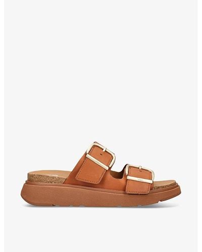 Fitflop Gen-ff Two-buckle Leather Sandals - Brown