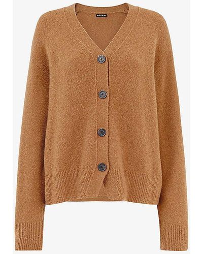 Whistles Textured Knitted Cardigan - Natural