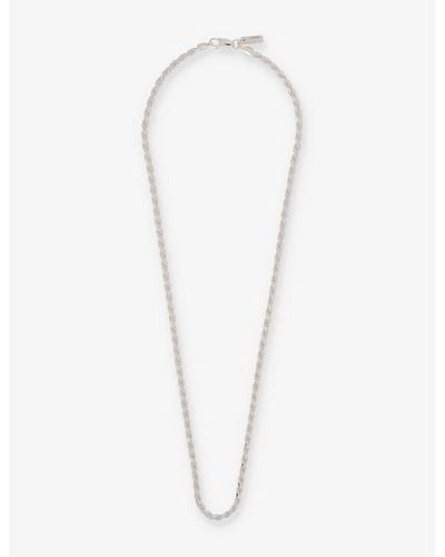 Hatton Labs Twisted Mini Rope-chain 925 Sterling-silver Necklace - White