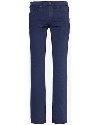 PAIGE Federal Straight-leg Mid-rise Jeans - Blue