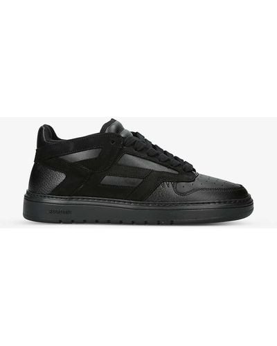 Represent Reptor Contrast-panel Leather Low-top Trainers - Black